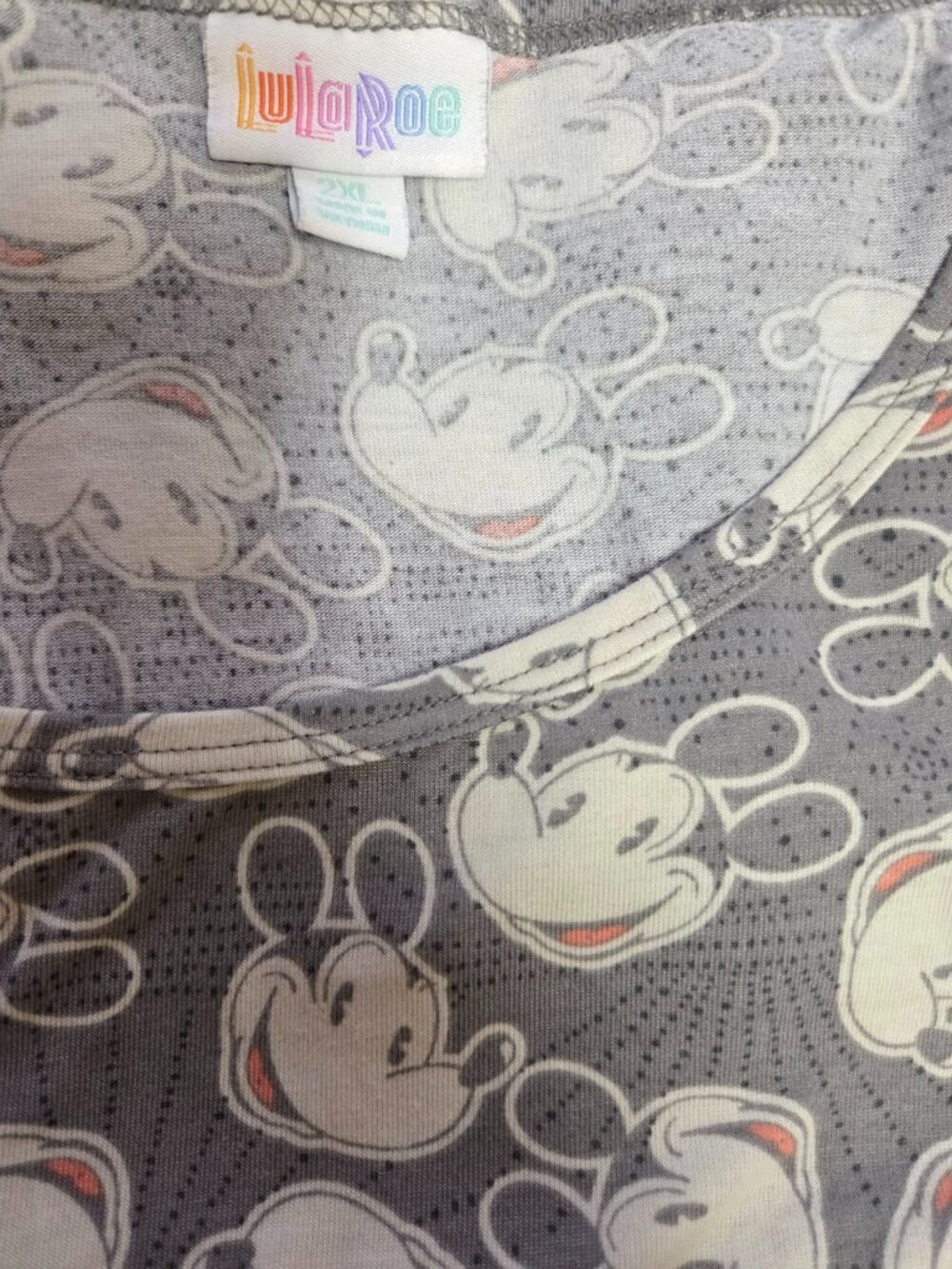 LULAROE Irma Style Shirt/Top Size 2X Disney Mickey Mouse
